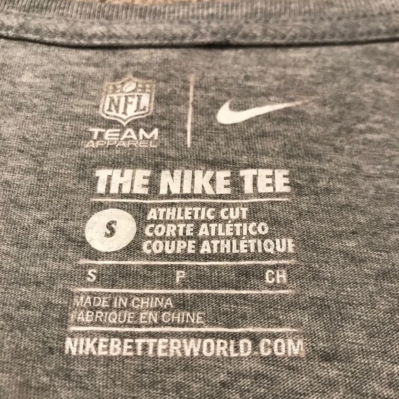 Nike Women’s Seattle Seahawks Just Do It T-Shirt In Heather Grey, Size Small - Picture 4 of 10